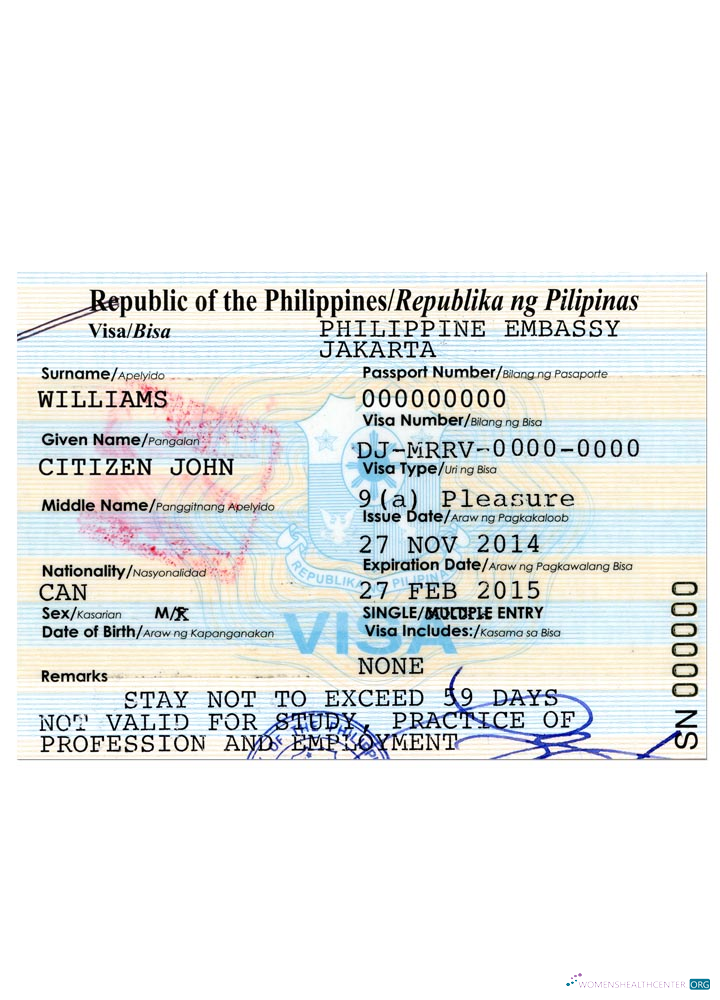 Download PHILIPPINES travel visa Photoshop template